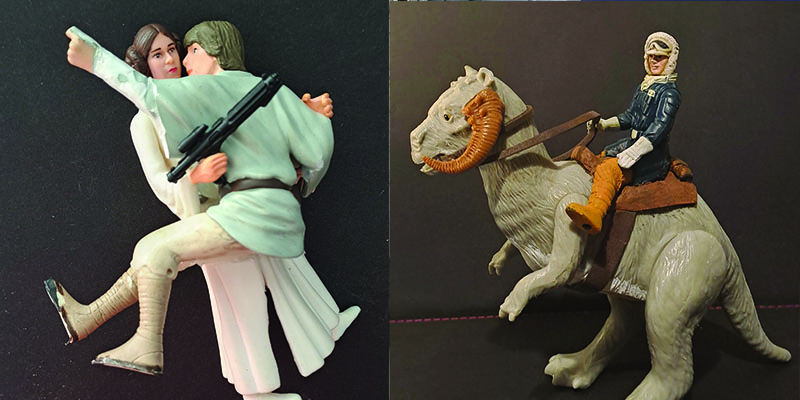 2 images showing customised star wars figures